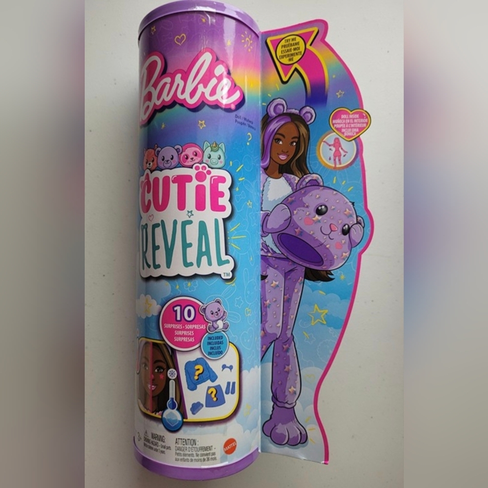 Barbie Cutie Reveal Doll with Purple and Pink Outfit